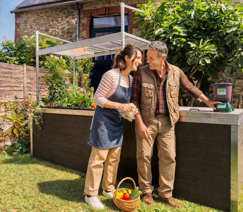 père fille aquaponie